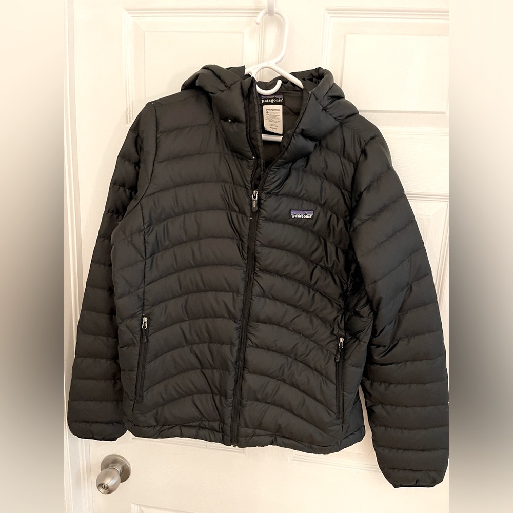 Patagonia Black Down Sweater Hooded Jacket - Women’s Size Large